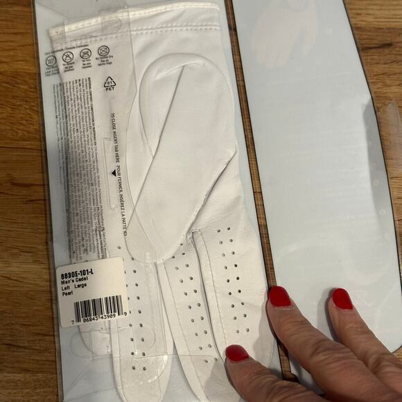 Titleist Players Men's White Leather Golf Gloves Left Hand Cadet Large - Picture 5 of 5